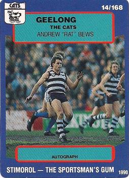 1990 AFL Scanlens Stimorol #14 Andrew Bews Front